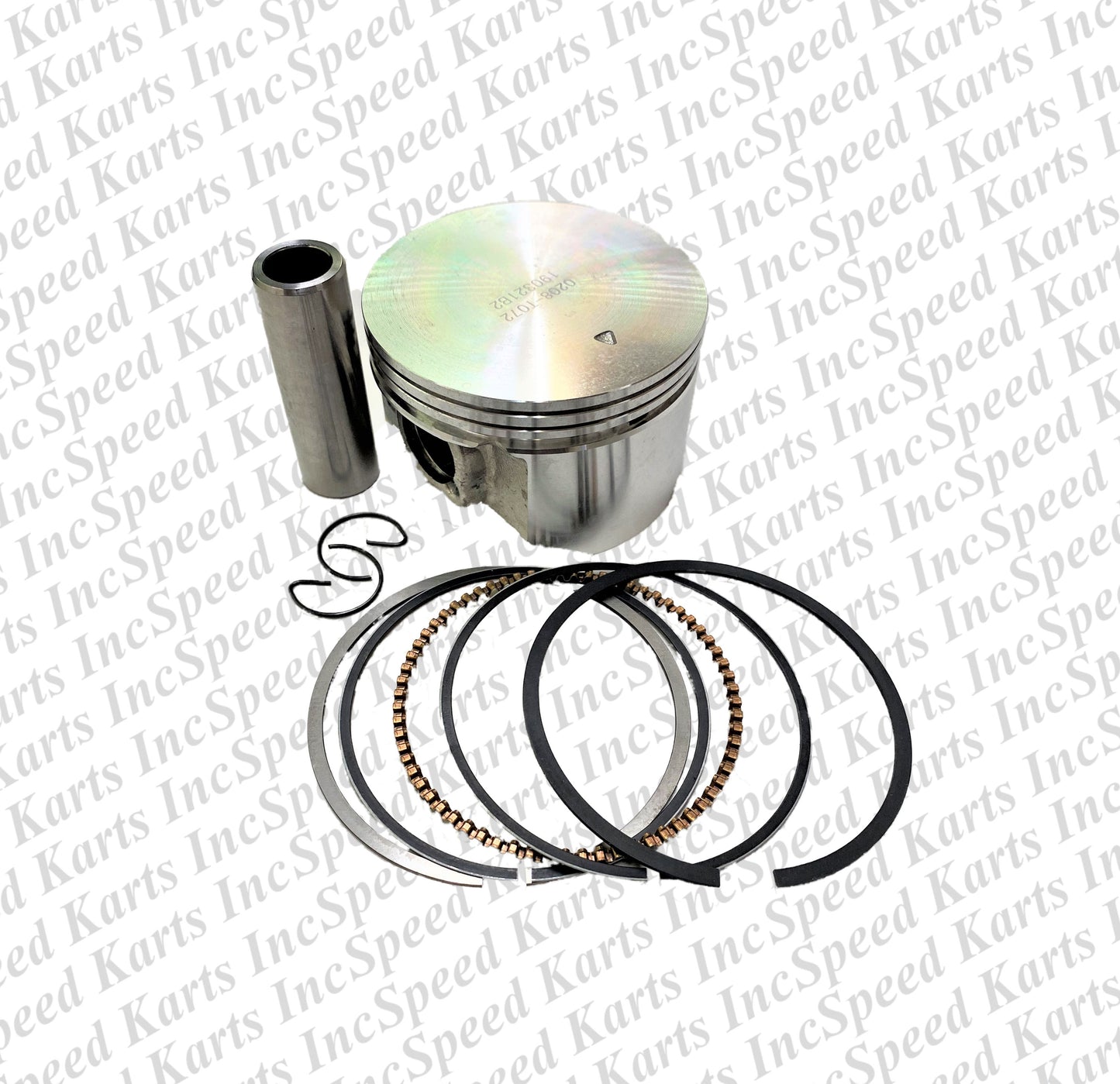 212cc Predator (Hemi) Flat Top Piston Assembly Kit - Oversize (+0.010") - (Comes with 1 Piston, 1 (+0.010" Ring Set, 1 Wristpin, 2 Circlips)