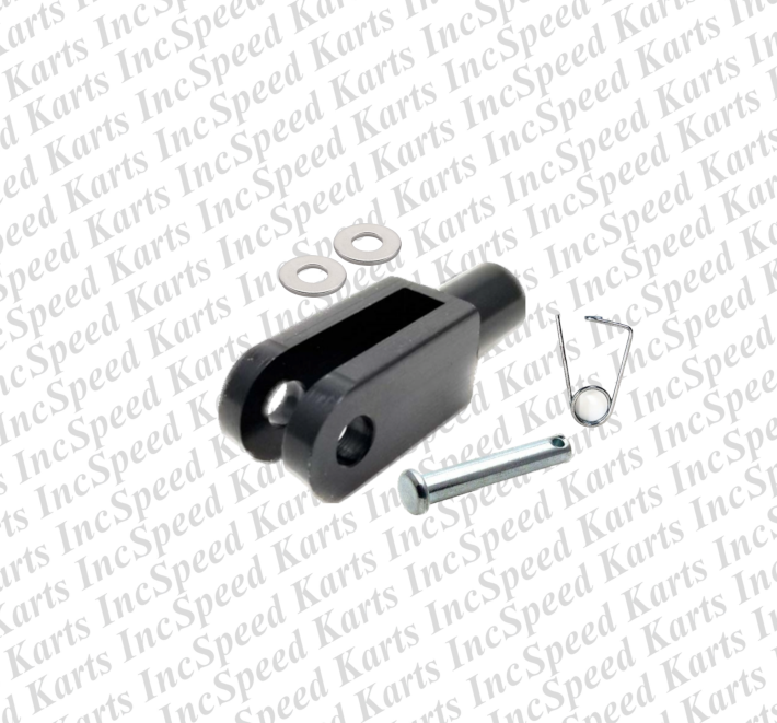 Pedal Clevis Assembly Kit - (includes Black anodized Clevis, Pin, 2 Washers, and Small Safety Clip)