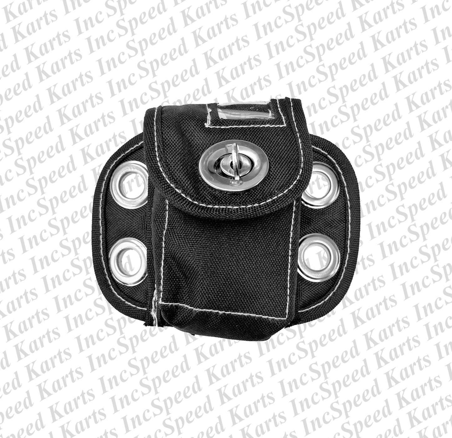 Transponder Pouch - Deluxe - BLACK - Metal Clasp closing mechanism