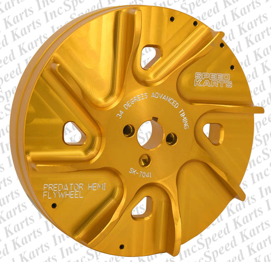 Predator "Hemi" Billet Aluminum RACESENG design Flywheel w/ 34 degrees timing - GOLD